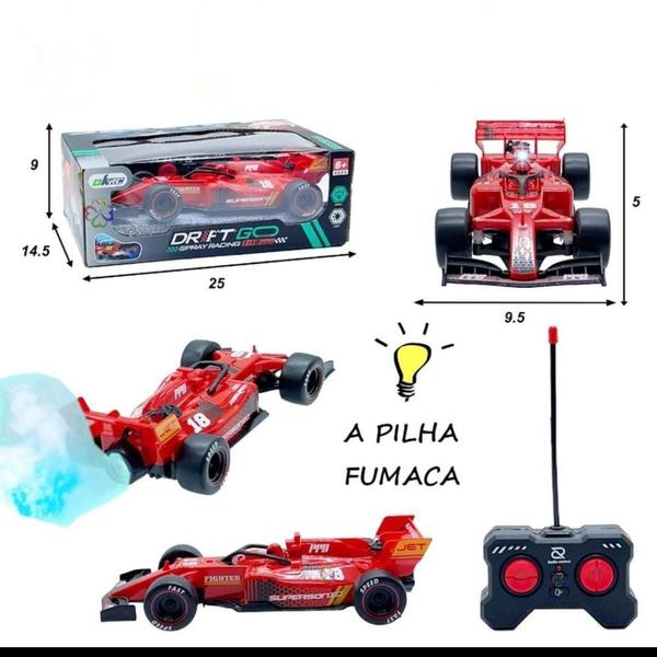 Imagem de Carro de controle remoto de Fórmula 1 solta FUMAÇA