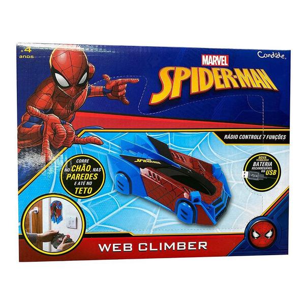 Imagem de Carro de Controle Remoto Homem Aranha Candide Web Climber