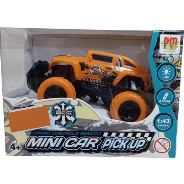 Imagem de Carro de Controle Remoto Mini Car Pick Up Laranja c/ Luz Dm