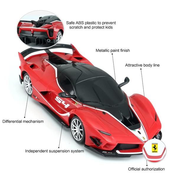 Imagem de Carro de controle remoto RASTAR Ferrari FXX K EVO 1/24 - VERMELHO