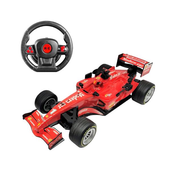 Imagem de Carro de Controle Remoto Volante Super Racing Corrida Formula 1 Dm Toys