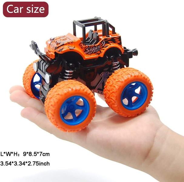 Imagem de Carro de inércia Toy Monster Trucks para crianças pequenas com 4 carros