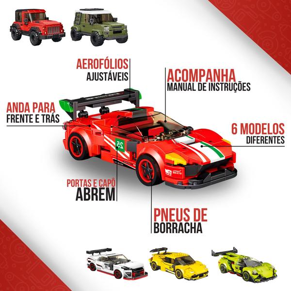 Imagem de Carro De Montar Corrida McLaren Blocos Formula Brinquedo