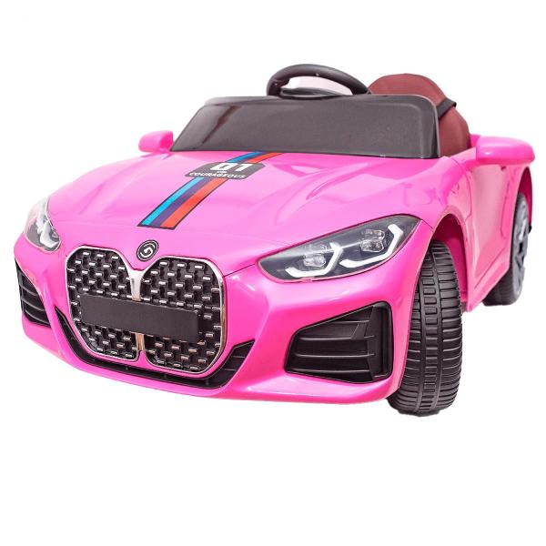 Imagem de Carro de Passeio Menina Carrinho Motorizado Elétrico BMV S4 Luxo Rosa 12V c/Controle Luz Som