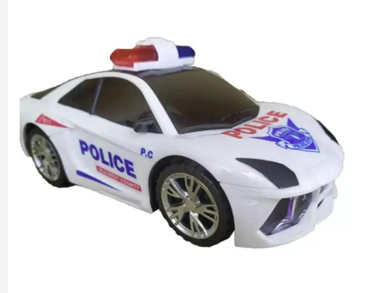 Imagem de Carro De Polícia Com Luzes 3d Som e movimento bate e volta para menino - Toy King