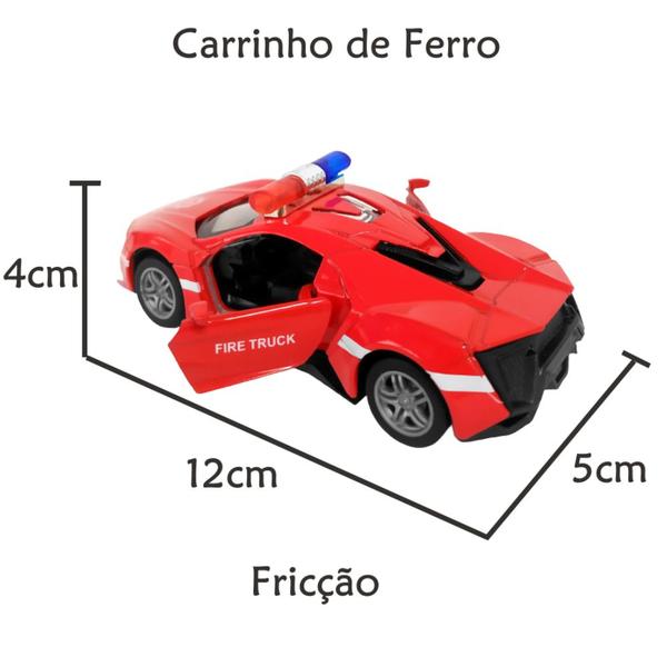 Carro de Polícia em Miniatura de Ferro 1:32 Abre Porta Colecionável Vermelho - Barcelona Imagem de Carro de Polícia em Miniatura de Ferro 1:32 Abre Porta Colecionável Vermelho