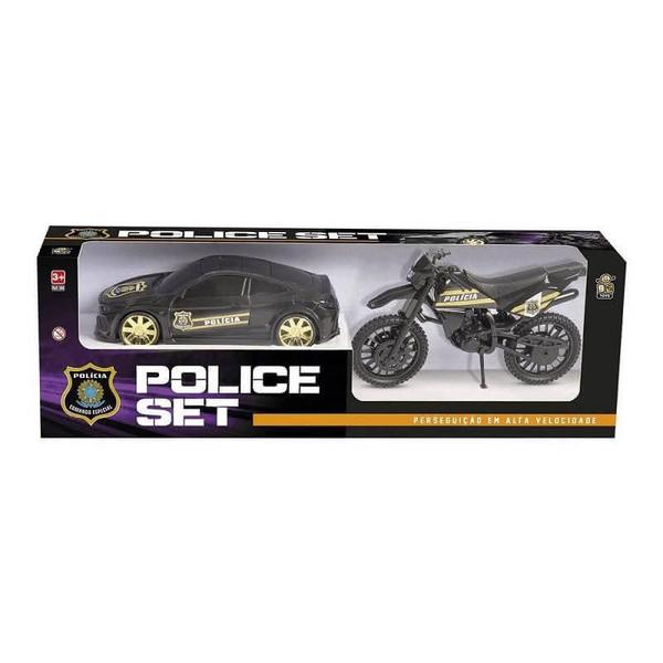 Imagem de Carro E Moto Police Set 306 - Bs Toys