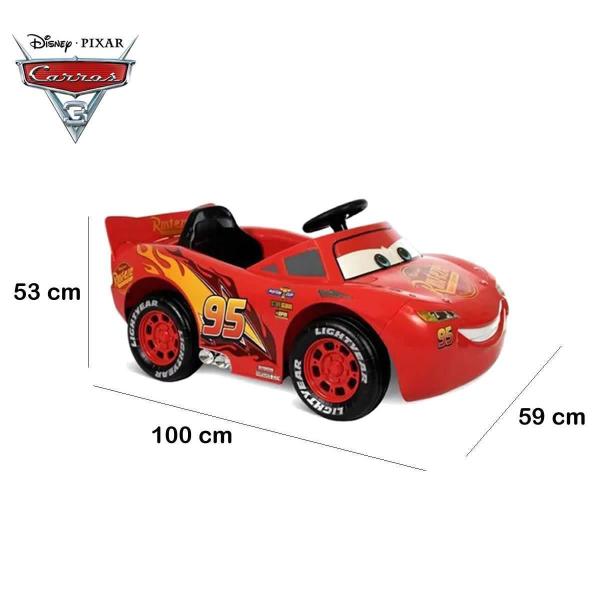 Carro Elétrico 6V Relâmpago Mcqueen Infantil Cars Zippy Toys Imagem de Carro Elétrico 6V Relâmpago Mcqueen Infantil Cars Zippy Toys