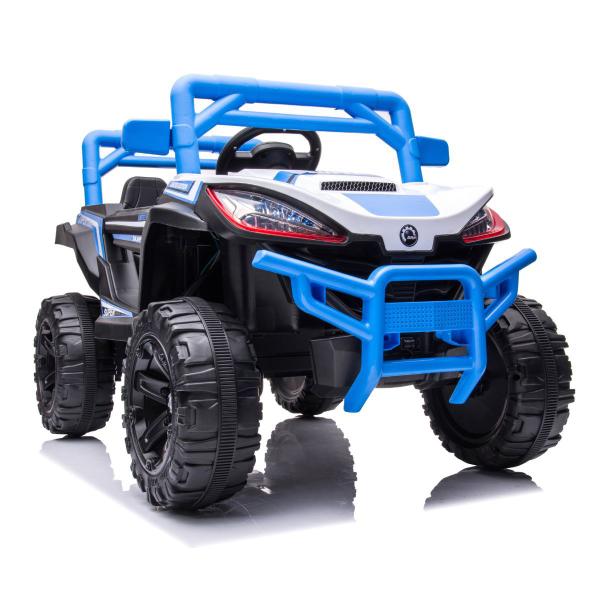 Imagem de Carro Elétrico Bug Utv 12V Infantil Quadriciclo Controle Bluetooth Usb Azul Brinqway Bw-278 Som Luz