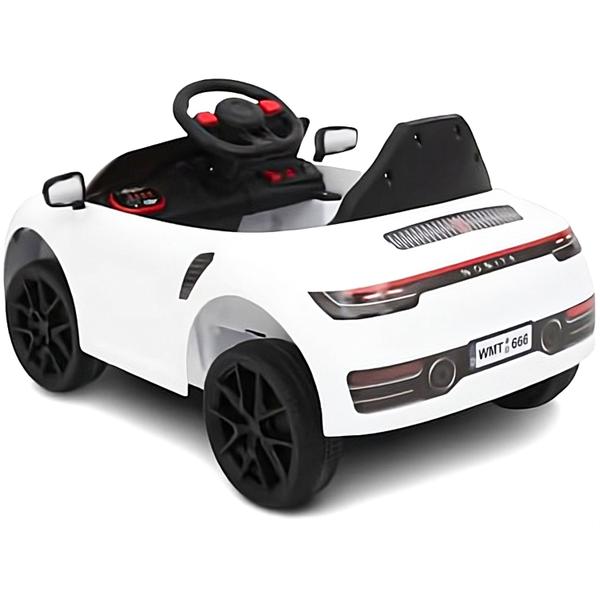 Imagem de Carro Elétrico De Passeio Mini Esportivo Infantil Branco 12v - Bang Toys