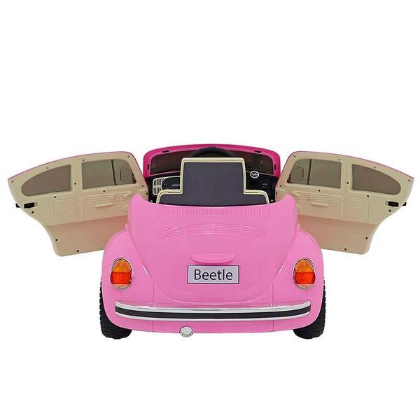 Imagem de Carro Elétrico Fusca Beetle 12V Rosa com Controle Remoto 914010 BEL