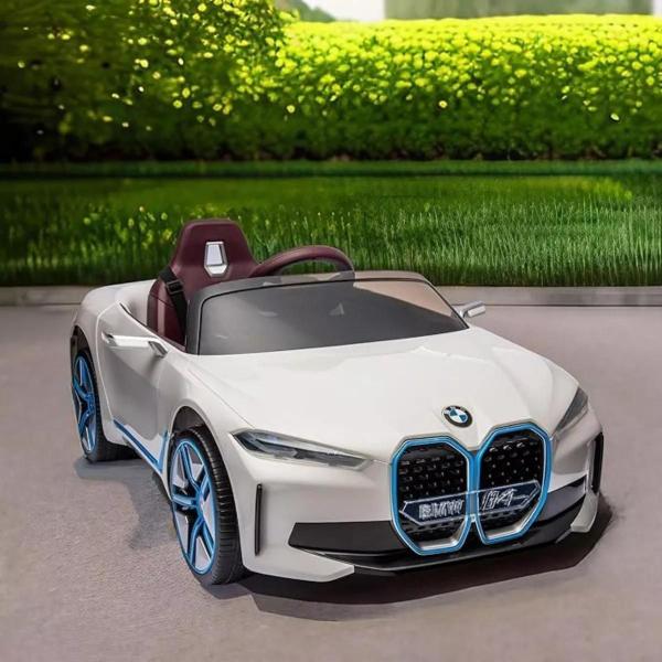 Imagem de Carro Elétrico Infantil Bmw I4 Branca 12V Controle Remoto