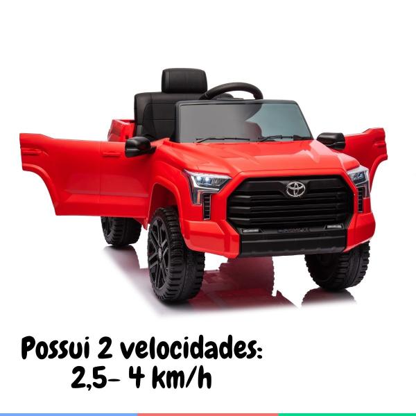 Imagem de Carro Elétrico Infantil Com Controle Criança Até 30Kg 4km/h Luzes e Som Bateria 12v Toyota Tundra