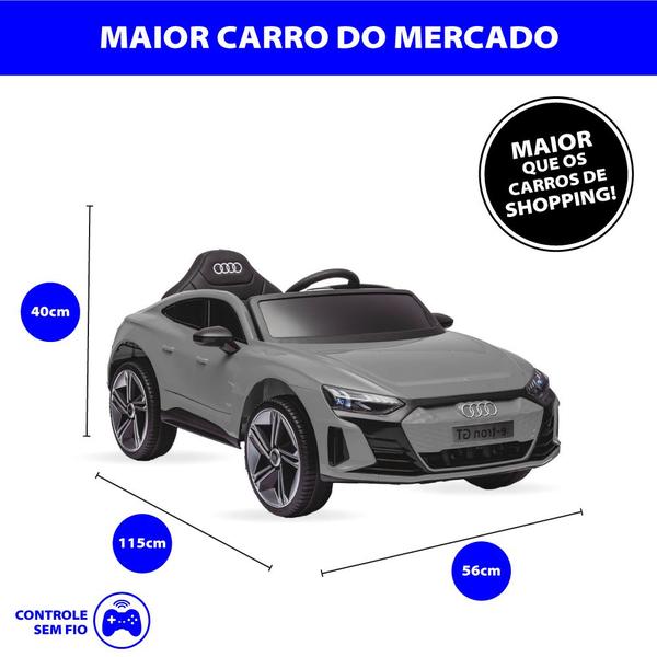 Imagem de Carro Elétrico Infantil com Controle Remoto 12v Audi E-tron Sportback Música Luz de Led e Carregador Bivolt Zippy Toys