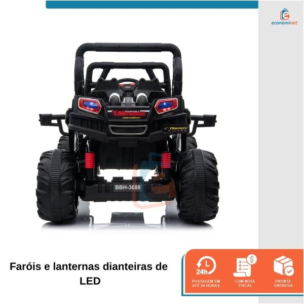 Imagem de Carro Elétrico Infantil Jipe UTV SUV 12v Bivolt Controle Usb Carrinho Motorizado Menino Menina Controle Remoto Criança Buggy Kids Passeio Mini Veículo