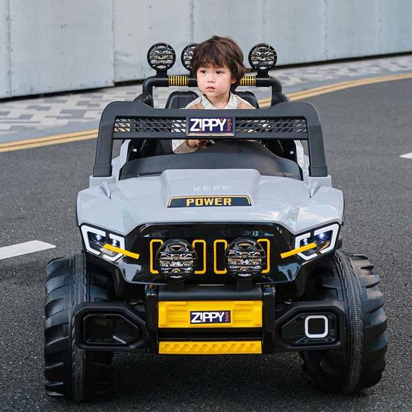 Imagem de Carro Elétrico Infantil - Super Cross 4x4 - 12v - Cinza - Zippy Toys