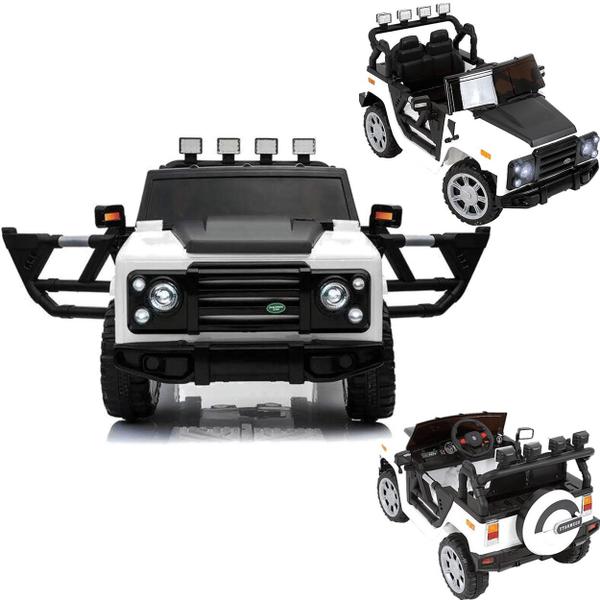 Imagem de Carro Eletrico Jeep Off Road Classico Branco 12V Controle