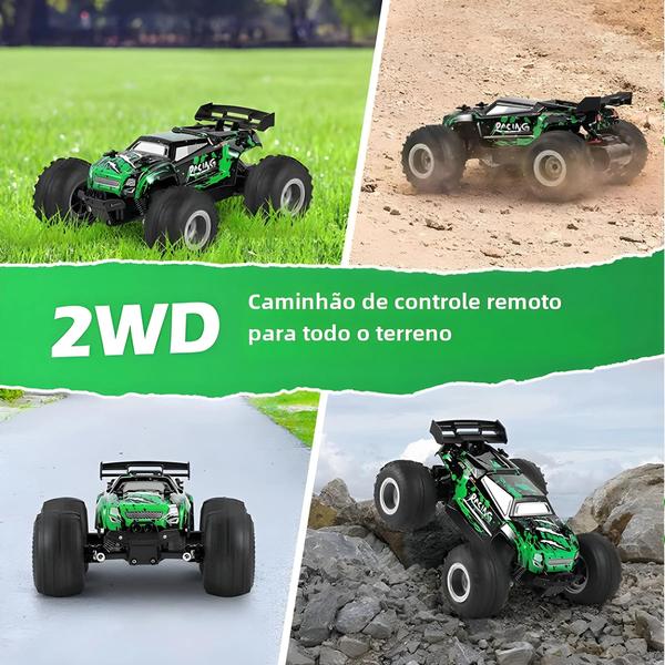 Imagem de Carro Elétrico RC Off-Road 1:18 - Alta Velocidade (20km/h) - Controle Remoto 2.4G