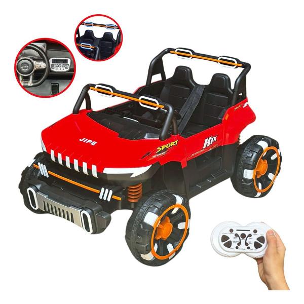 Imagem de Carro Elétrico Utv 12V Infantil Buggy Quadriciclo Controle Bluetooth Usb Vermelho Brinqway Bw-277