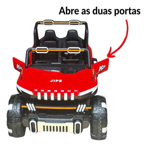 Imagem de Carro Elétrico Utv 12V Infantil Buggy Quadriciclo Controle Bluetooth Usb Vermelho Brinqway Bw-277