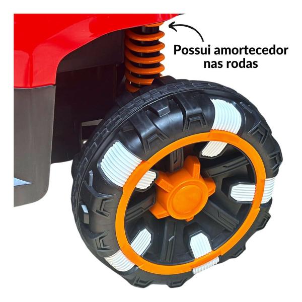 Imagem de Carro Elétrico Utv 12V Infantil Buggy Quadriciclo Controle Bluetooth Usb Vermelho Brinqway Bw-277