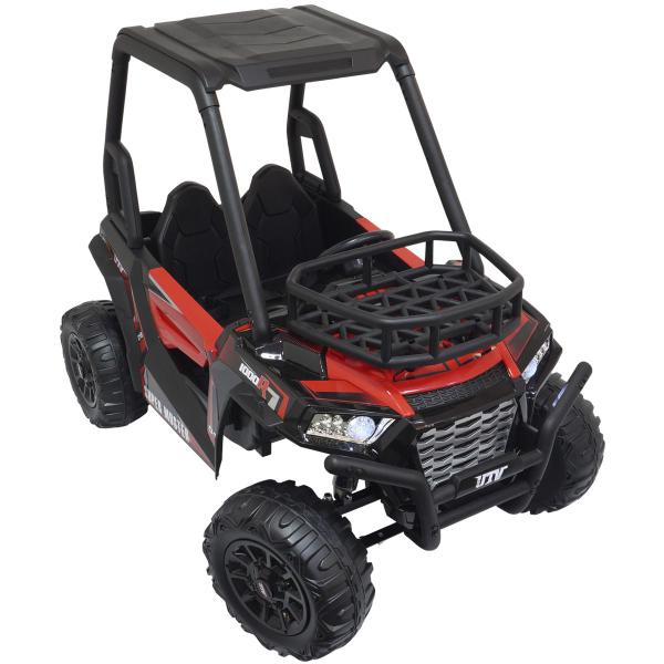 Imagem de Carro Elétrico Utv 12V Infantil Buggy Quadriciclo Controle Som Bluetooth Usb Luzes Vermelho Brinqway