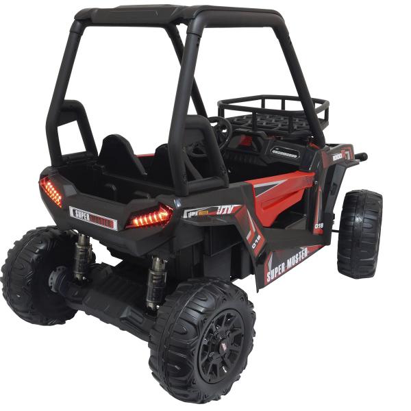 Imagem de Carro Elétrico Utv 12V Infantil Buggy Quadriciclo Controle Som Bluetooth Usb Luzes Vermelho Brinqway