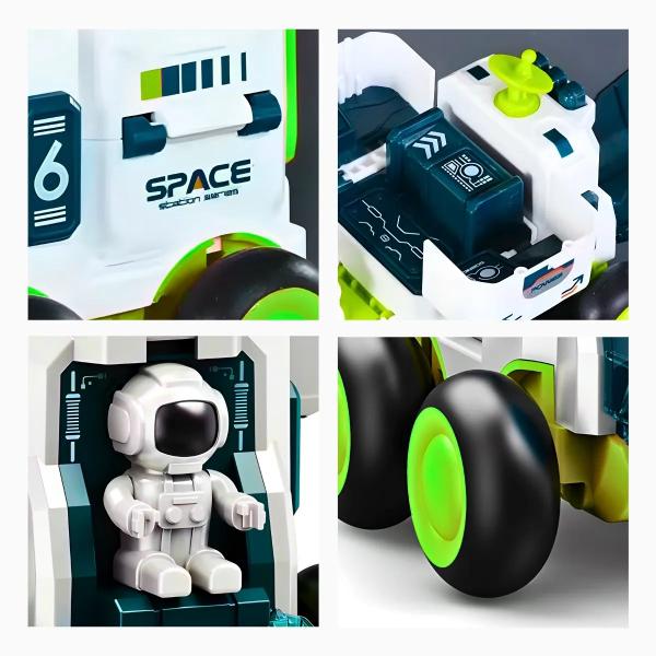 Imagem de Carro Espacial Verde Brinquedo Infantil com Astronauta