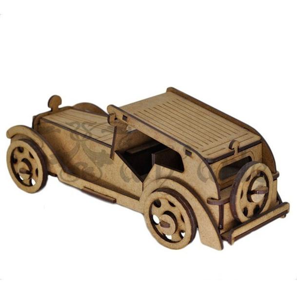 Imagem de Carro Esporte Antigo . Quebra Cabeça 3d. Miniatura Em Mdf.