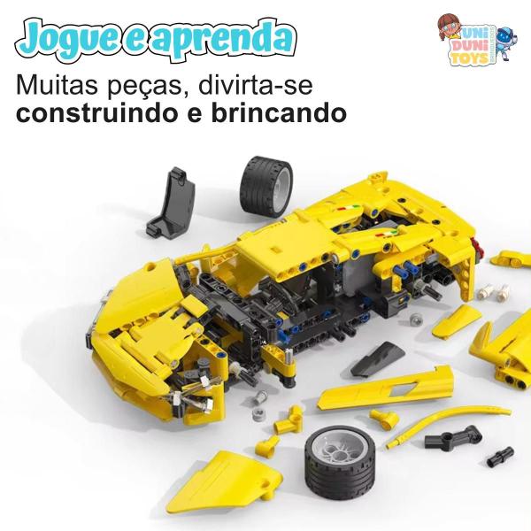 Imagem de Carro Esportivo Blocos de montar -Construção - Polícia Brinquedo 450 peças de montar construção