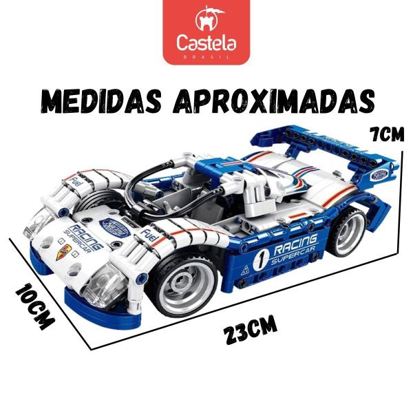 Imagem de Carro Esportivo de Montar Branco 424 Peças NO.48021 Castela