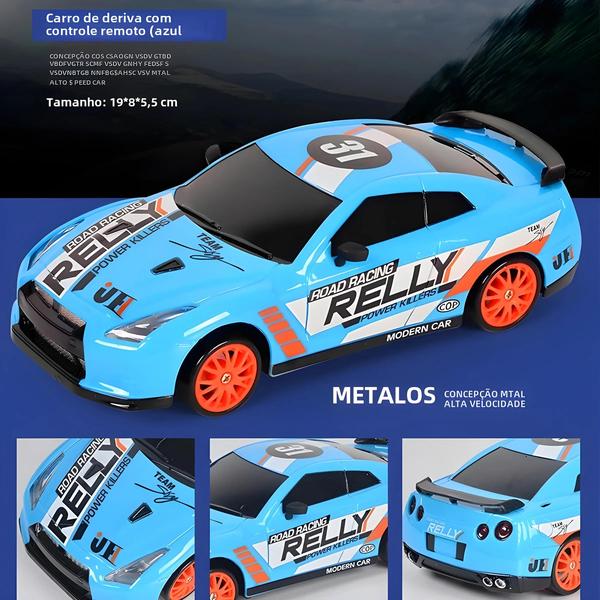 Imagem de Carro Esportivo RC 1/24 - Alta Velocidade, Drift, Controle Remoto para Meninos