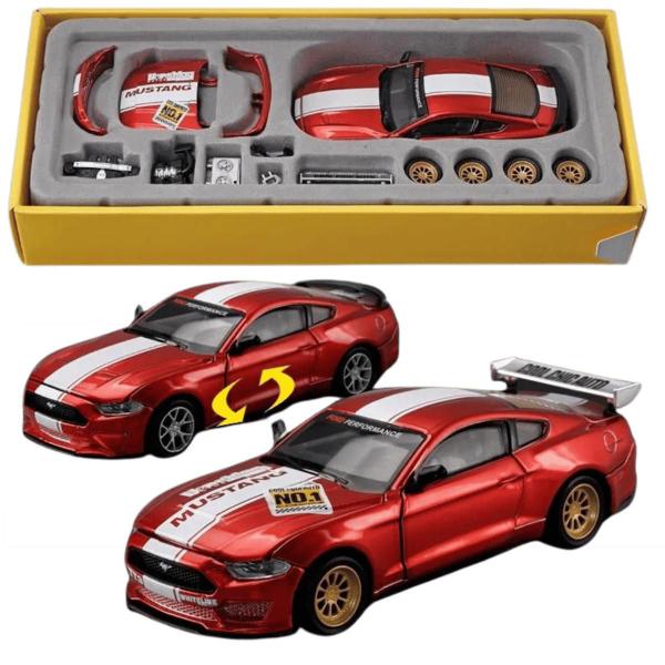 Imagem de Carro Ford Mustang Vermeho GT 2018 - Miniatura desmontável 1:42 12cm