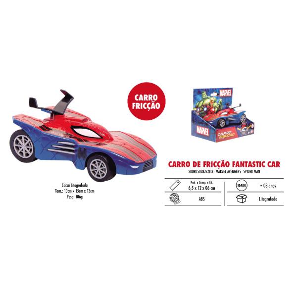 Imagem de Carro friccao colecionável disney marvel 13cm ebn kids