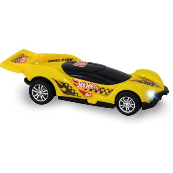 Carro Fricção Fast Racer Com Luz E Som Amarelo 13 cm Hot Whells Multikids - MULTILASER Imagem de Carro Fricção Fast Racer Com Luz E Som Amarelo 13 cm Hot Whells Multikids