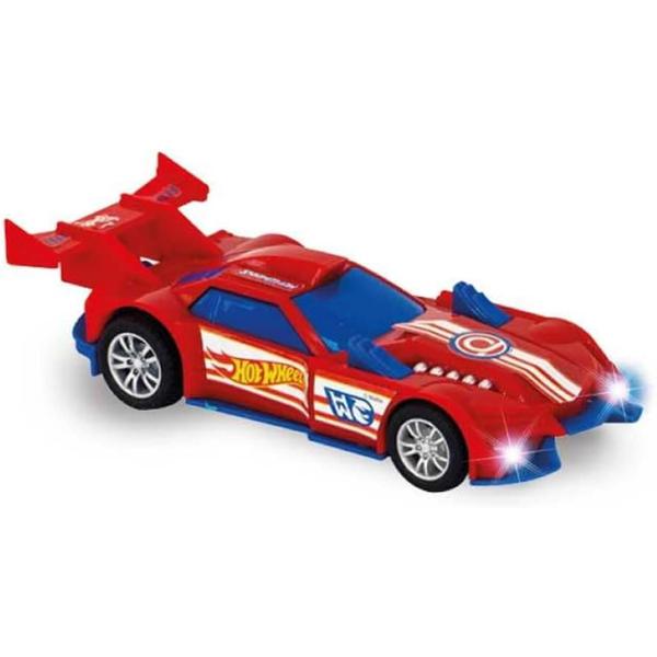 Imagem de Carro Fricção Fast Racer Com Luz E Som Vemelho C/ Azul 13 cm Hot Whells Multikids