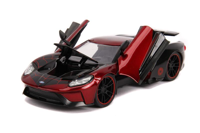 Imagem de Carro fundido sob pressão Jada Toys Marvel 1:24 2017 Ford GT com Homem-Aranha