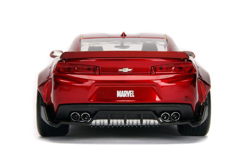 Imagem de Carro fundido sob pressão Jada Toys Marvel Iron Man 2016 Chevy Camaro 1:24