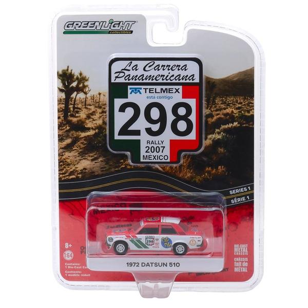 Imagem de Carro Greenlight La Carrera Panamericana 298 Rally 2007 Mexico - Datsun 510 1972 - Escala 1/64 (13240-F)