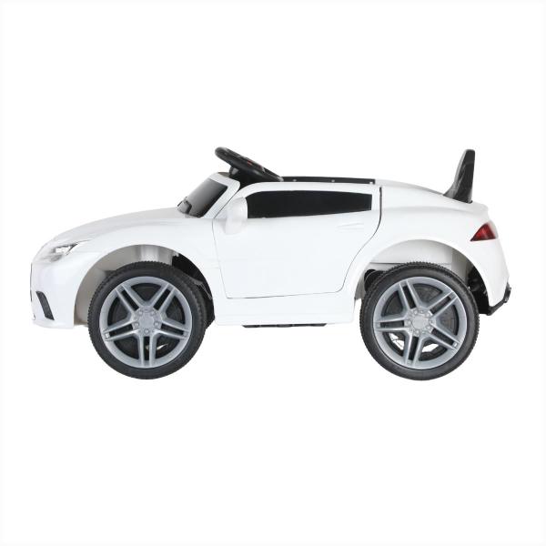 Imagem de Carro Infantil Elétrico Branco 12v Medidor Bateria Mp3 Rádio