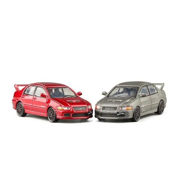 Imagem de Carro Modelo de Escala 1/64 Mitsubishi Lancer Evolution - Diecast JDM Initial D com Rodas de Liga