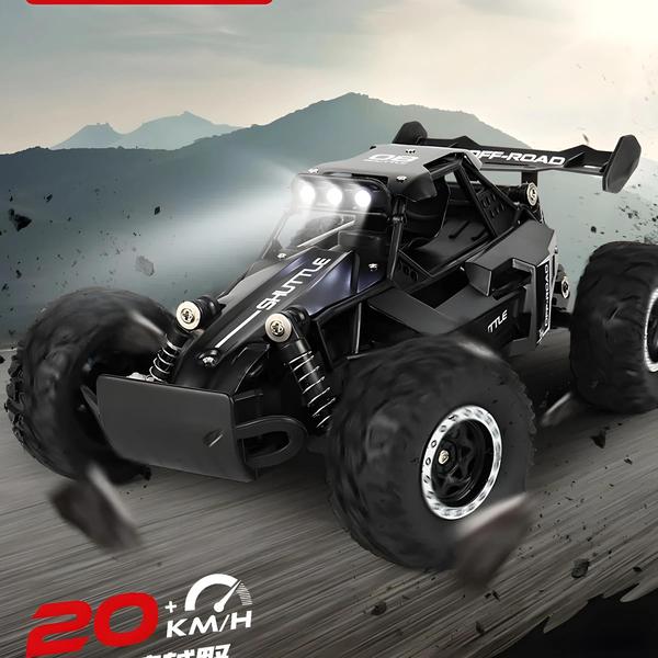 Imagem de Carro RC 1:16 2WD Alta Velocidade - Off-Road com Luzes LED e Controle Remoto 2.4G