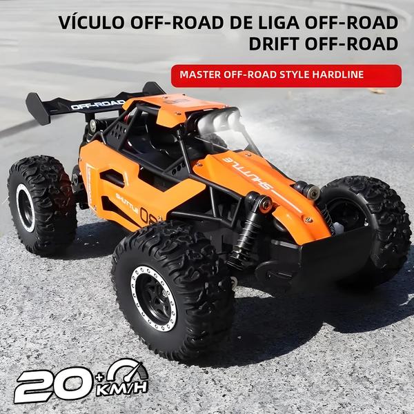 Imagem de Carro RC 1:16 2WD Off-Road - Escala, LED, Controle Remoto