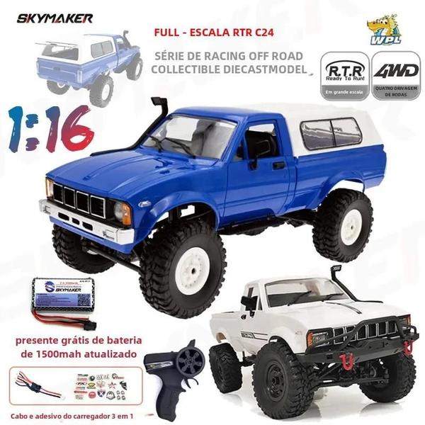 Imagem de Carro RC 1:16 4WD Elétrico - Rock Crawler com Luzes LED - Brinquedo para Presente