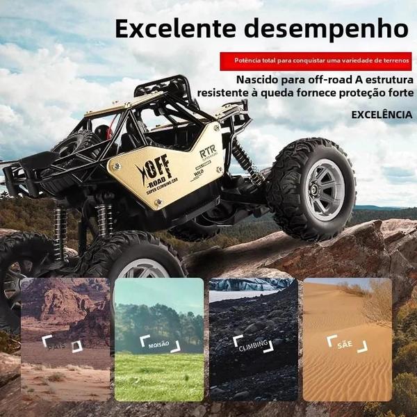 Imagem de Carro RC 2WD 1:20 - Brinquedo Off-Road com Luzes LED para Meninos