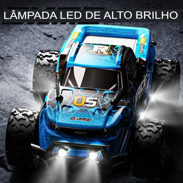 Imagem de Carro RC  2WD Off-Road com Luz LED 2.4G - Presente Ideal para Crianças