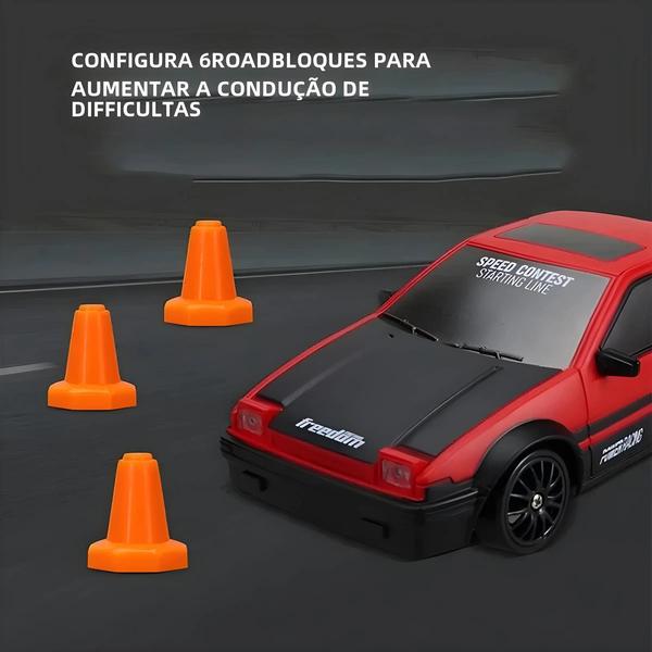 Imagem de Carro RC 4WD de Alta Velocidade 24G - Modelo Ae86 GTR - Drift e Corrida