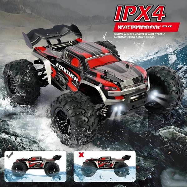 Imagem de Carro RC 4x4 4WD Brushless - Alta Velocidade, À Prova D'Água, Off-Road