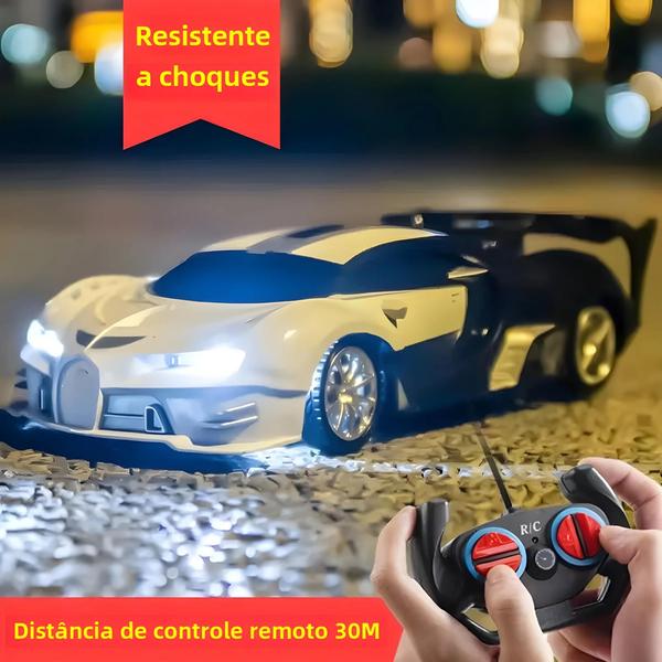 Imagem de Carro RC de Alta Velocidade 24G 4CH com Luzes LED - Brinquedo de Corrida e Drift 1:18