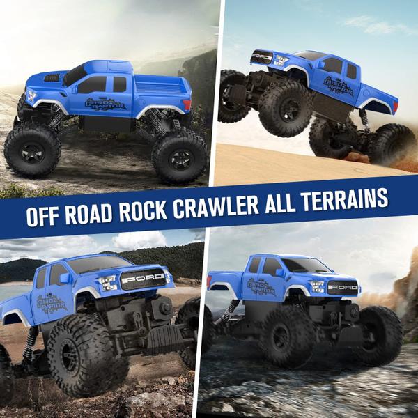 Imagem de Carro RC DOUBLE E Ford Raptor F150 4WD Monster Truck escala 1:18